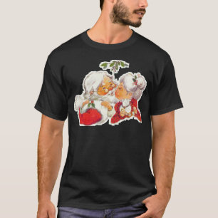 Vintages Weihnachten Sankt, die Frau Klaus küsst T-Shirt