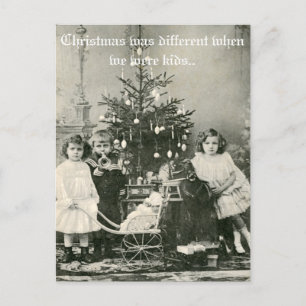 Vintages "Weihnachten war anders" lustiges Foto Feiertagspostkarte