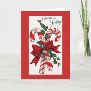 Vintages Weihnachten - Zuckerstange-Grüße,