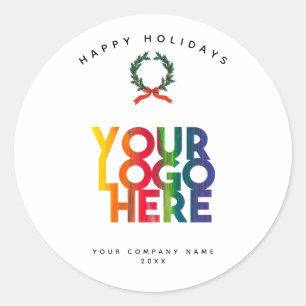 Vintages Weihnachts-Einfache Firmenlogo Runder Aufkleber