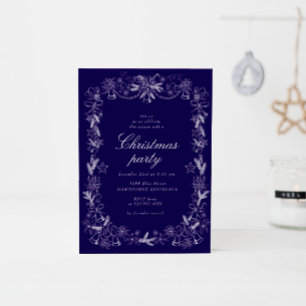 Vintages Weihnachts-Party Einladung