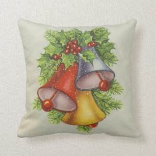 Vintages Weihnachtsbellthrow-Kissen Kissen