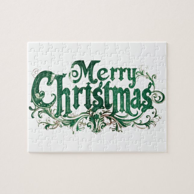 Vintages Weihnachtsdesign2 Puzzle (Horizontal)