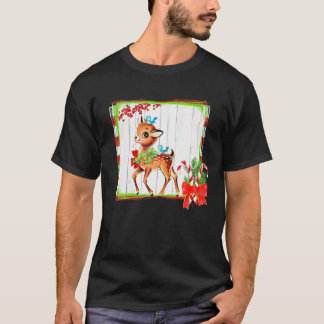 Vintages Weihnachtsdesign für Reindeer T-Shirt
