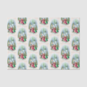 Vintages Weihnachtsfeiertagcarolers-Partygewebe Seidenpapier