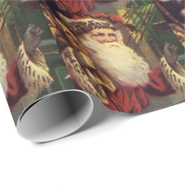 Vintages Weihnachtsfest Geschenkpapier (Rolleneckpunkt)