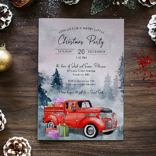 Vintages Weihnachtsgebirge Party Einladung