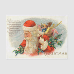 Vintages Weihnachtsgedicht Seidenpapier