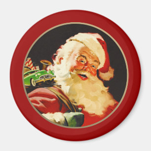 Vintages Weihnachtsgeschenk des Weihnachtsmanns Magnet