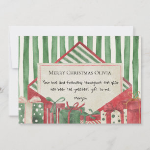 Vintages Weihnachtsgeschenk Feiertagskarte