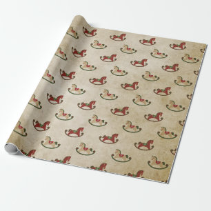 Vintages Weihnachtsgeschenk-rotes Geschenkpapier