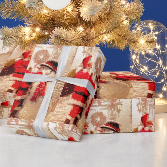 Vintages Weihnachtsgeschenkpapier des Weihnachtsma Geschenkpapier (Feiertage)