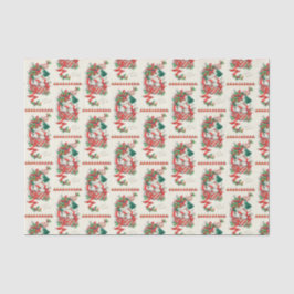 Vintages Weihnachtskatze Feiertags-Partygewebe Seidenpapier