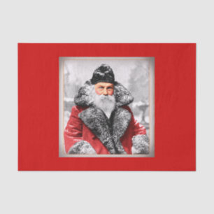 Vintages Weihnachtsmann-Foto Seidenpapier