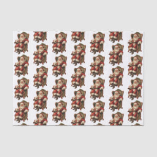 Vintages Weihnachtsmuster Seidenpapier