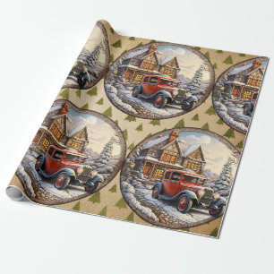 Vintages Weihnachtspapier Geschenkpapier