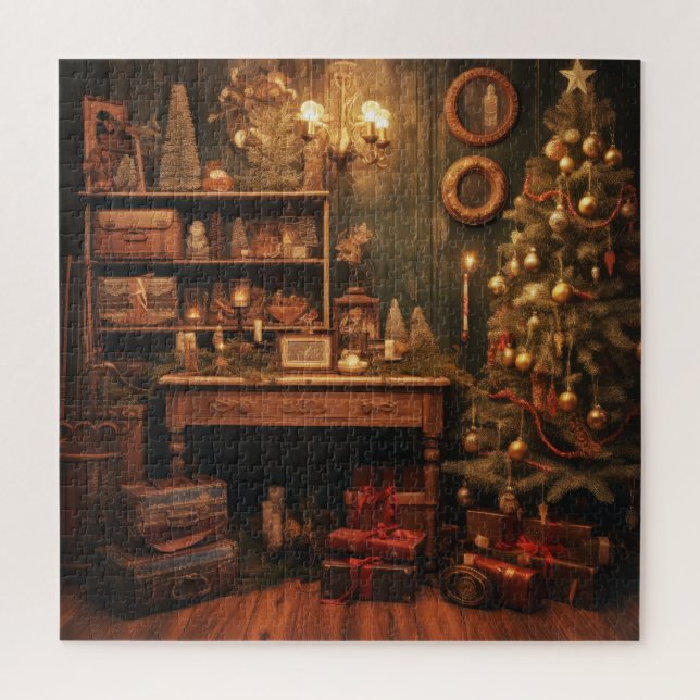 Vintages Weihnachtspuzzle Puzzle (Vertikal)