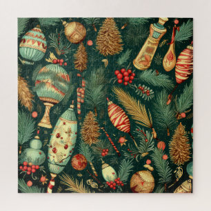 Vintages Weihnachtspuzzle Puzzle