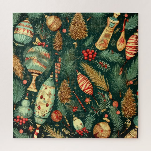 Vintages Weihnachtspuzzle Puzzle (Vertikal)