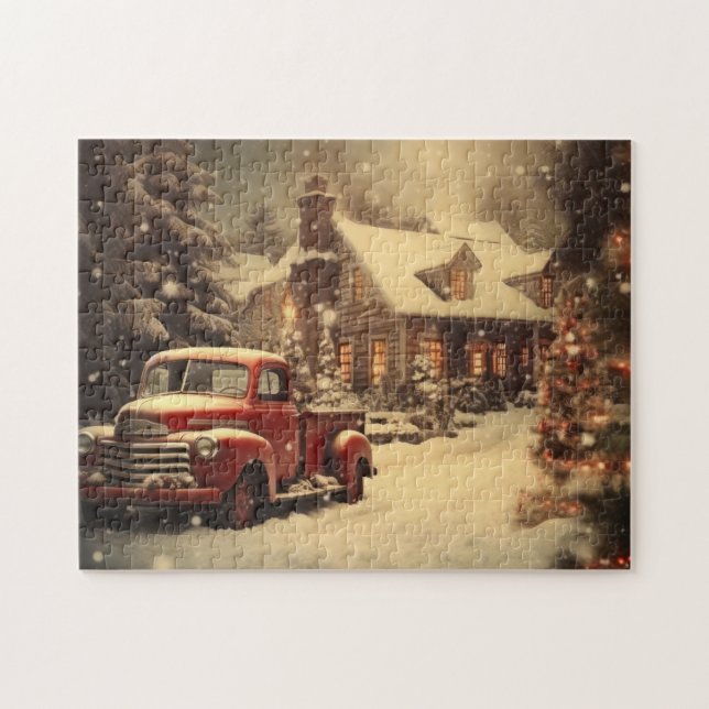 Vintages Weihnachtspuzzle Puzzle (Horizontal)