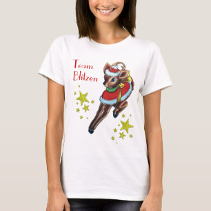 Vintages Weihnachtsteam blitzen Rent-shirt T-Shirt