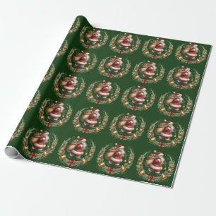 Vintages Weihnachtswackelpapier Geschenkpapier