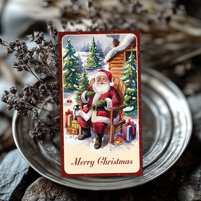 Vintages Weihnachtswaschpapier des Weihnachtsmanns Seidenpapier (Vintage Santa Claus Christmas tissue paper)