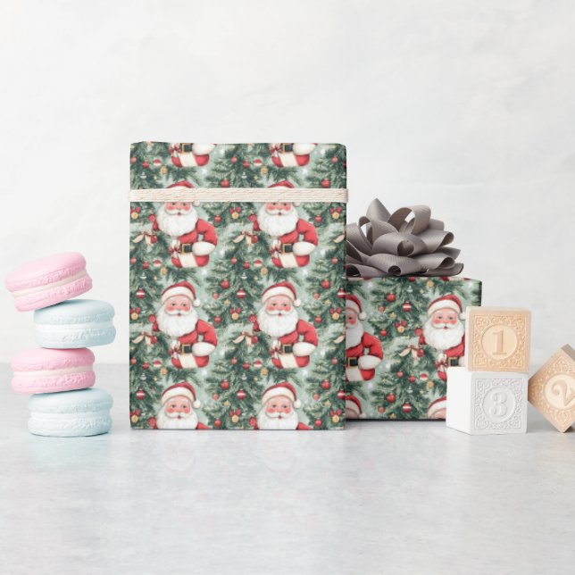 Vintages Weihnachtswaschpapier Geschenkpapier (Babyparty)