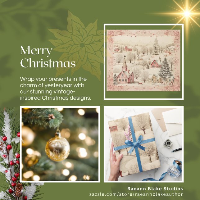 Vintages Weihnachtswrackpapier Geschenkpapier (Von Creator hochgeladen)