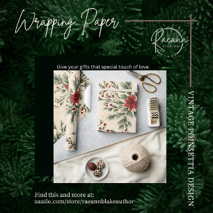Vintages Weihnachtswrackpapier Geschenkpapier
