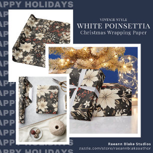 Vintages Weihnachtswrackpapier Geschenkpapier