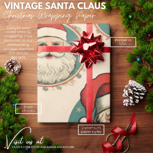Vintages Weihnachtswrapppapier für den Weihnachtsm Geschenkpapier