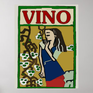 Vintages Weinposter Poster
