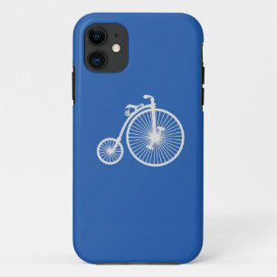Vintages weißes Fahrrad auf blauem iPhone5 Fall Case-Mate iPhone Hülle