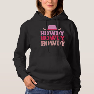 Vintages weißes Howdy Rodeo Western Süd Hoodie
