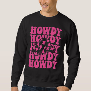 Vintages weißes Howdy Rodeo Western Süd Sweatshirt