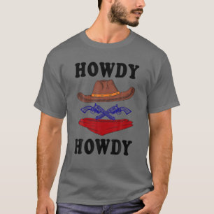 Vintages weißes Howdy Rodeo Western Süd T-Shirt