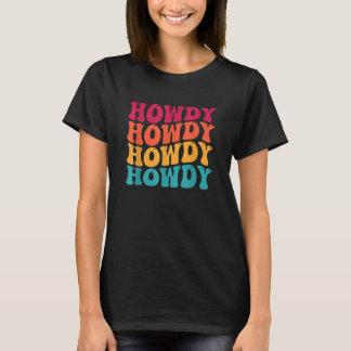 Vintages weißes Howdy Rodeo Western Süd T-Shirt