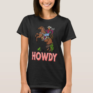 Vintages weißes Howdy Rodeo Western Süd T-Shirt