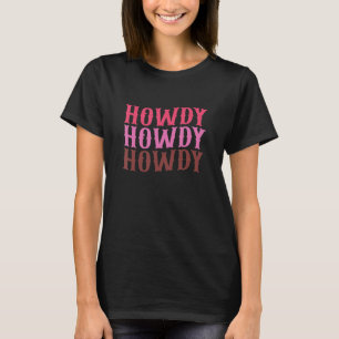Vintages weißes Howdy Rodeo Western Süd T-Shirt