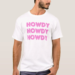 Vintages weißes Howdy Rodeo Western Süd T-Shirt