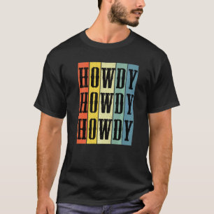 Vintages weißes Howdy Rodeo Western Süd T-Shirt