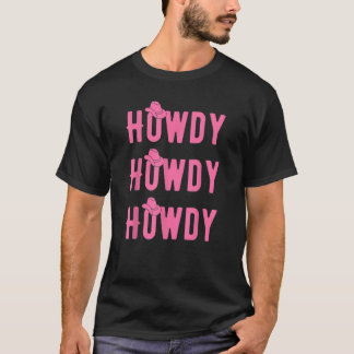 Vintages weißes Howdy Rodeo Western Süd T-Shirt