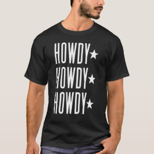 Vintages weißes Howdy Rodeo Western Süd T-Shirt