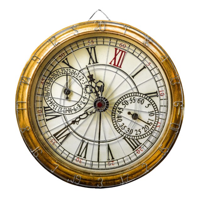 Vintages weißes Kaninchen alte steampunk Uhr Dartscheibe (vorne)