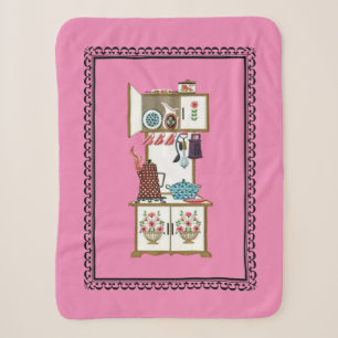 Vintages Weißkochen Blume Kaffeepuppe Sherpadecke