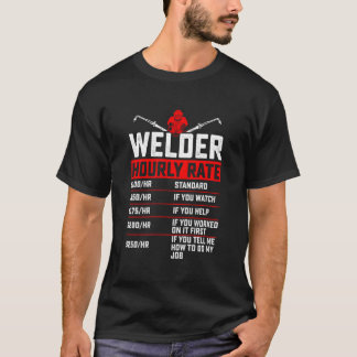 Vintages Weldin in gerötetem Retro-Welder T-Shirt