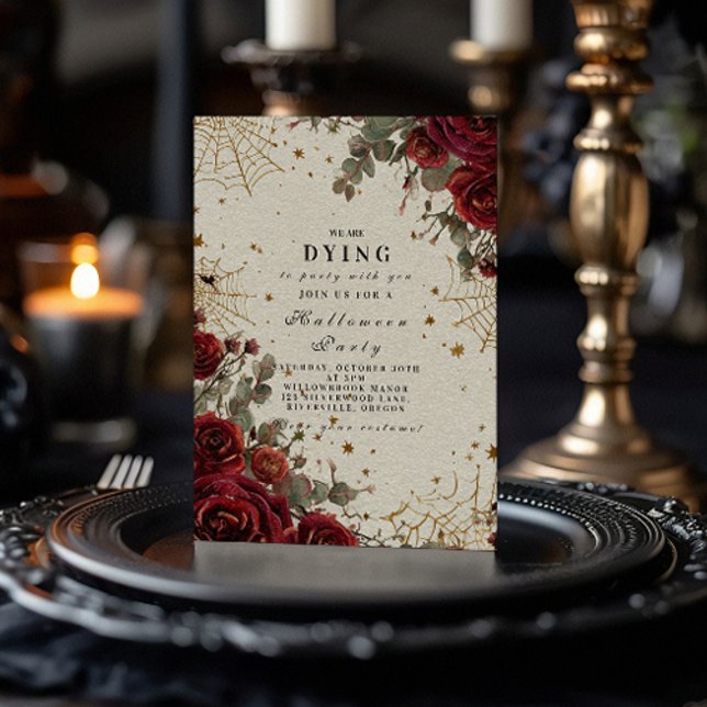 Vintages weltgotisches Halloween Einladung (Von Creator hochgeladen)