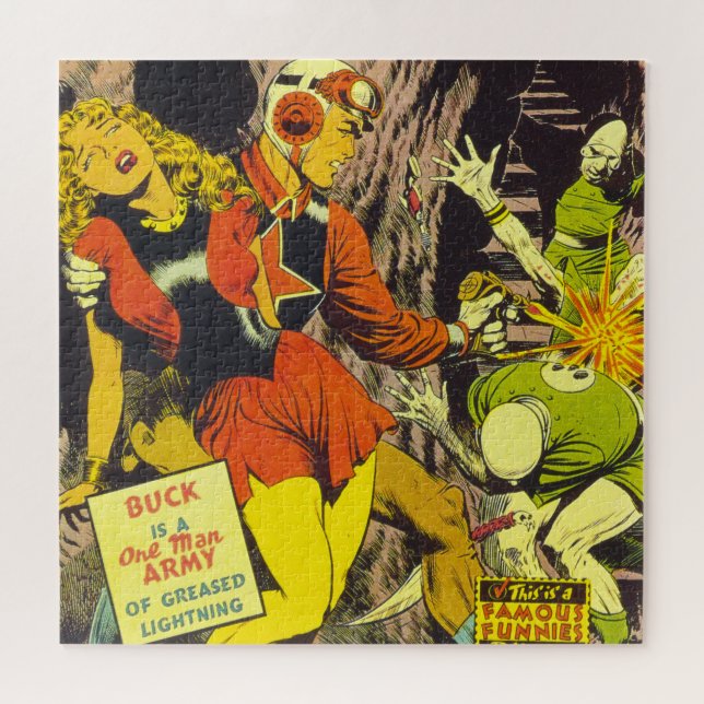 Vintages Weltraumrettungspuzzle Puzzle (Horizontal)