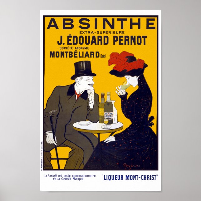 Vintages Werbeplakat für Absinth Poster (Vorne)